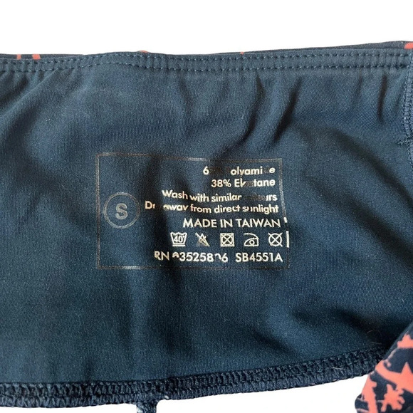 Sweaty Betty The Power Leggings Size Small Navy & Coral Floral Star Patt… - Picture 3 of 9